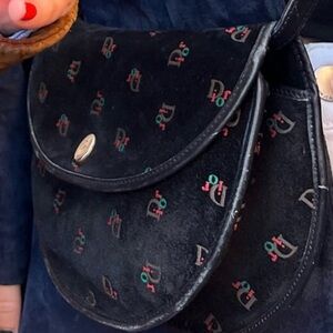 ISO Dior Black Saddle Bag LOGO sprint crossbody